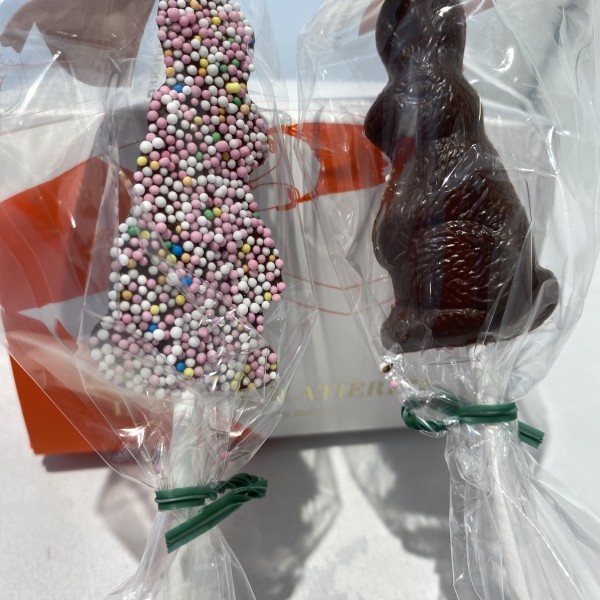chocolate bunny lollipop